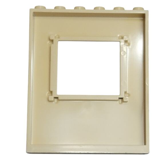 LEGO Barn Wall Window Tan 15627pb002 Pony Farm 10674 Horseshoe Wood Replacement - Picture 2 of 2